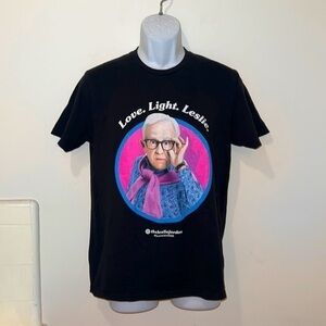 Unisex Leslie Jordan “Love, Light, Leslie” Quarantine 2020 Black Graphic Tee